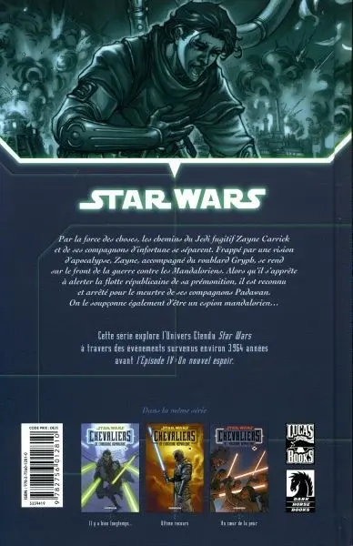 Verso de l'album Star Wars - Chevaliers de l'Ancienne République Tome 3 Au cœur de la peur