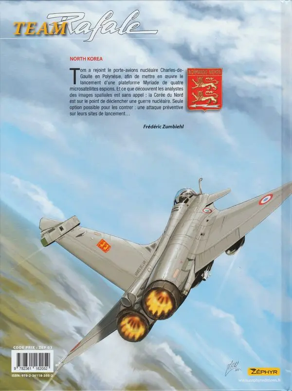 Verso de l'album Team Rafale N° 9 North Korea