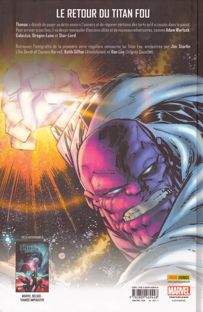 Verso de l'album Thanos : Le samaritain