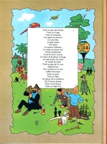 Verso de l'album Tintin Tome 1 Tintin au pays des Soviets