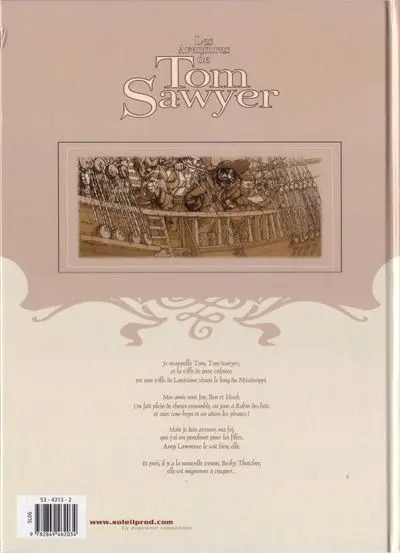 Verso de l'album Les Aventures de Tom Sawyer Tome 1 Becky Thatcher