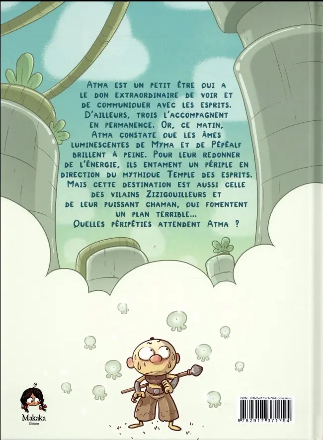 Verso de l'album Atma Gardien des Esprits Tome 2 Le Temple des Esprits