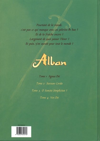 Verso de l'album Alban Tome 1 Agnus dei