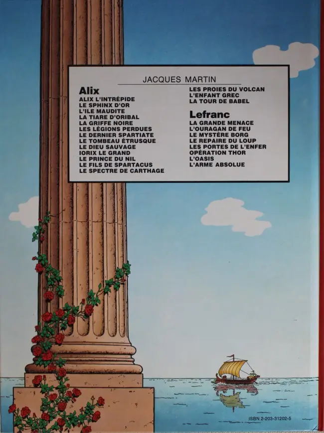 Verso de l'album Alix Tome 5 La griffe noire
