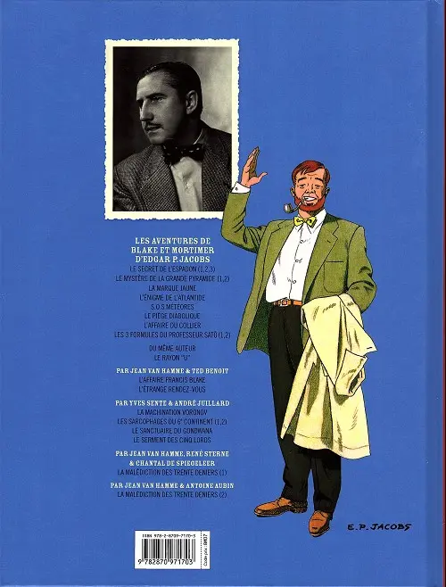 Verso de l'album Blake et Mortimer Tome 6 La marque jaune