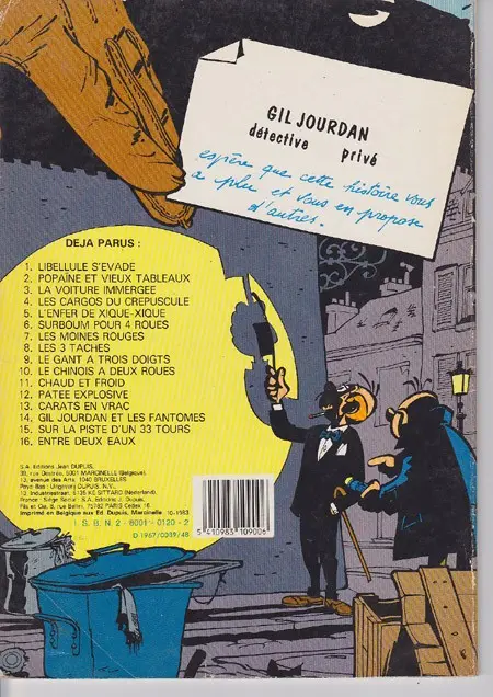 Verso de l'album Gil Jourdan Tome 5 L'enfer de Xique-Xique