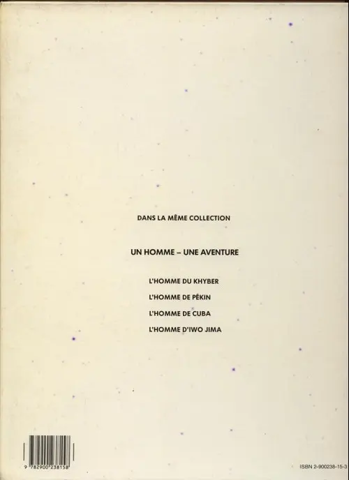 Verso de l'album L'Homme du Tanganyika / Tanganyika