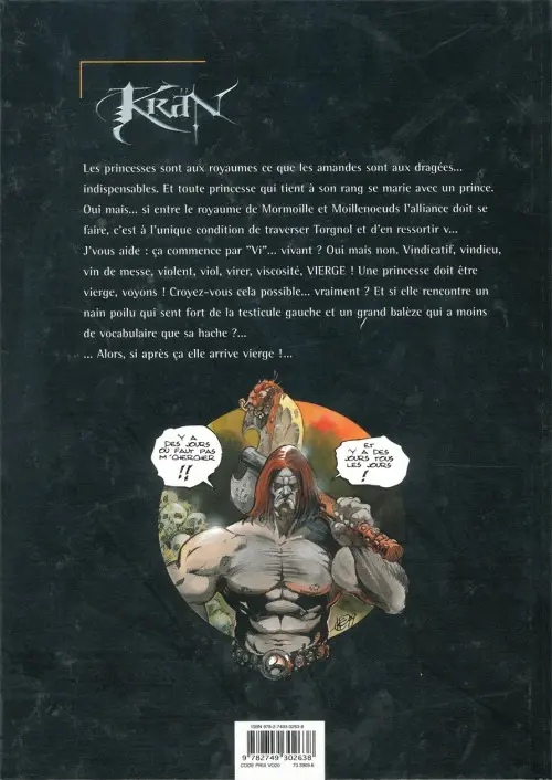 Verso de l'album Krän Tome 7 La princesse de Mormoille