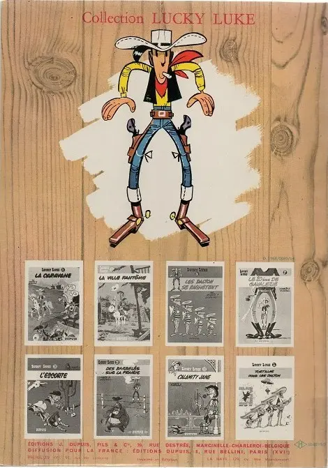 Verso de l'album Lucky Luke Tome 4 Sous le ciel de l'Ouest