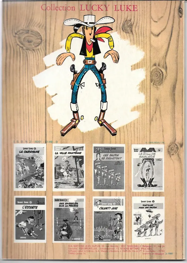 Verso de l'album Lucky Luke Tome 10 Alerte aux Pieds-Bleus