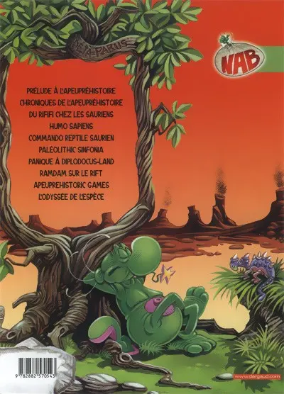 Verso de l'album Nabuchodinosaure Tome 1 Prélude à l'apeupréhistoire