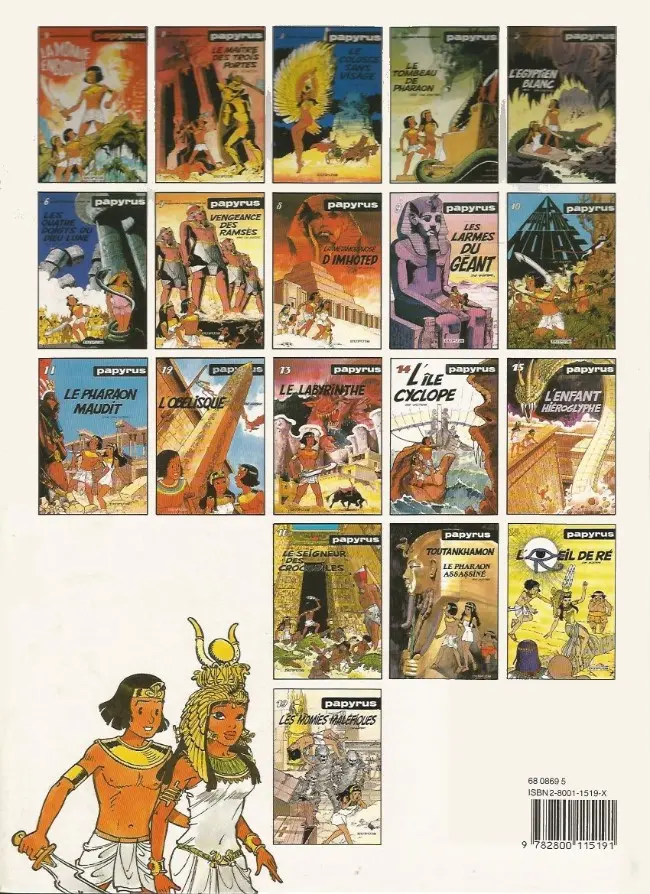 Verso de l'album Papyrus Tome 10 La pyramide noire