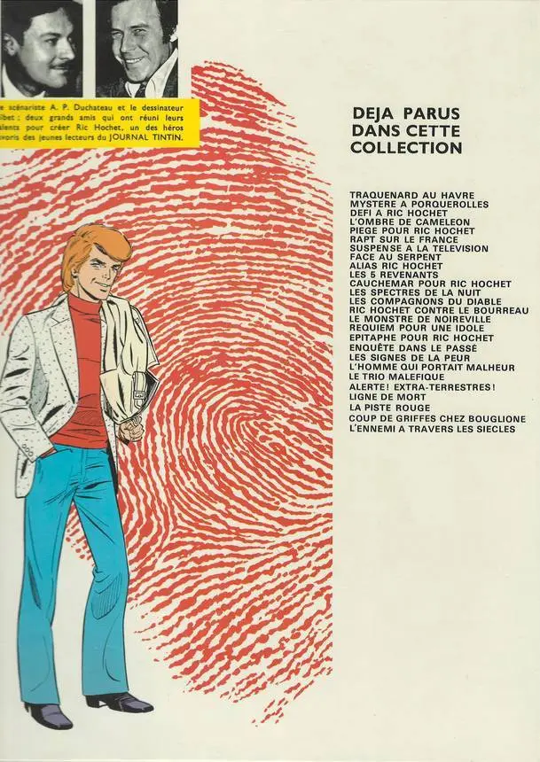 Verso de l'album Ric Hochet Tome 6 Rapt sur le France