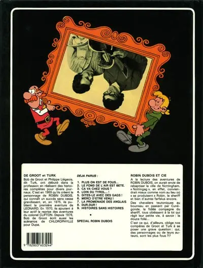 Verso de l'album Robin Dubois Tome 1 Plus on est de fous...