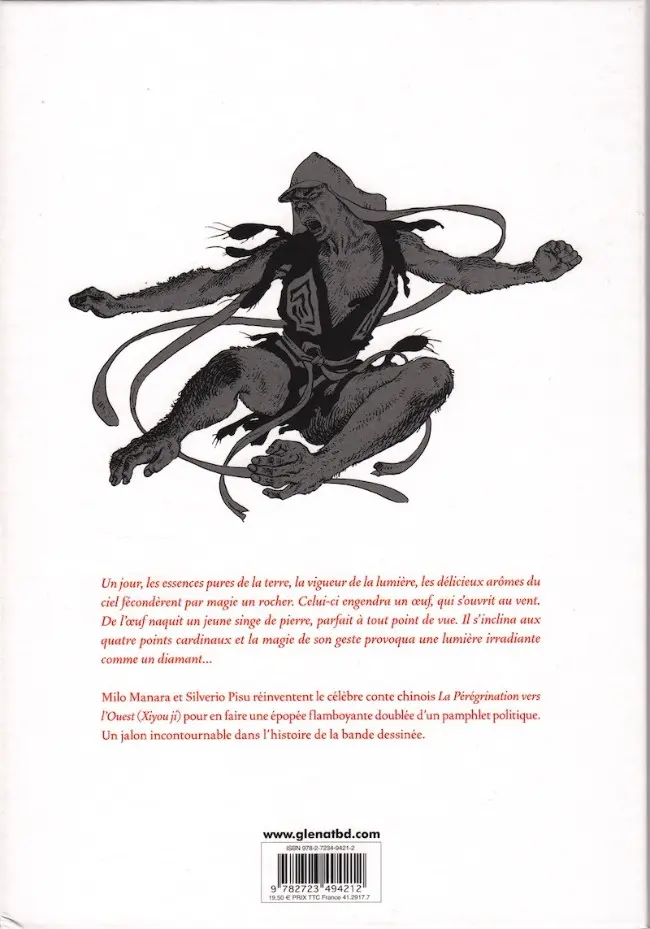 Verso de l'album Le Singe