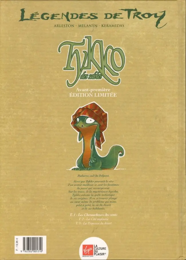 Verso de l'album Tykko des sables Tome 1 Les Chevaucheurs des vents