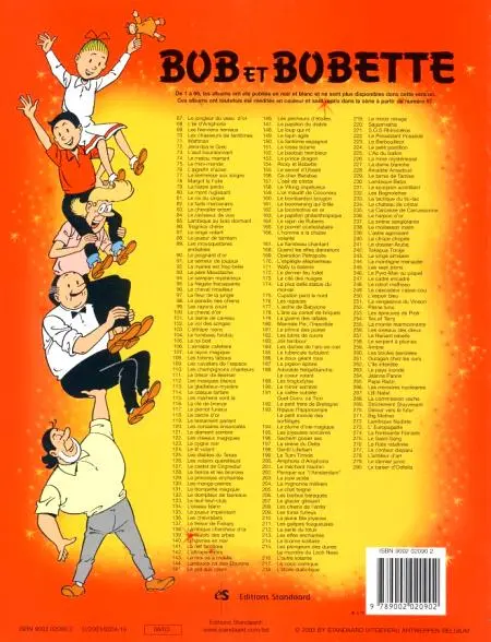 Verso de l'album Bob et Bobette Tome 280 Le Baiser d'Odfella
