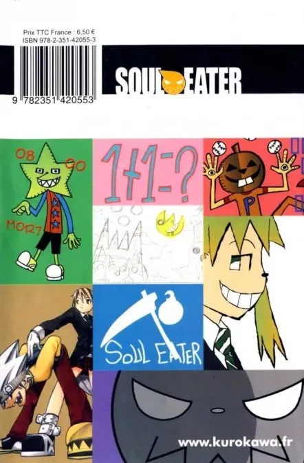 Verso de l'album Soul eater 1-2-3