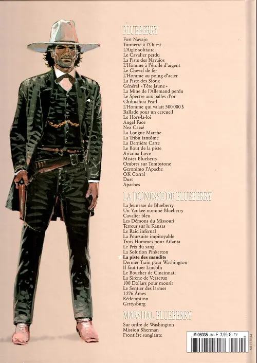 Verso de l'album Blueberry La Collection Tome 40 La Piste des maudits