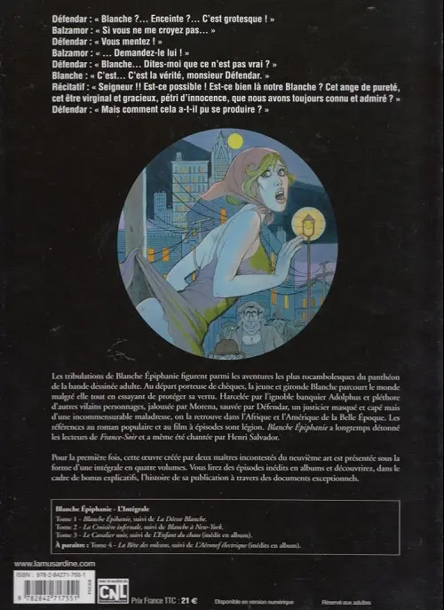Verso de l'album Blanche Épiphanie Intégrale tome 3