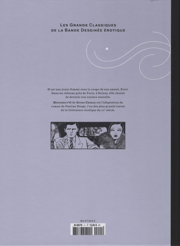 Verso de l'album Les Grands Classiques de la Bande Dessinée Érotique - La Collection Tome 11 Histoire d'O - tome 1