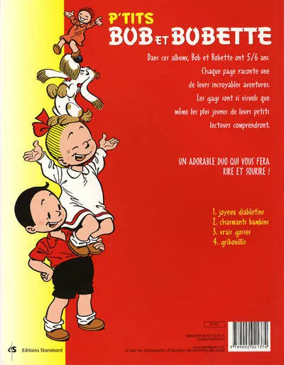 Verso de l'album Bob et Bobette (P'tits) Tome 4 Gribouillis