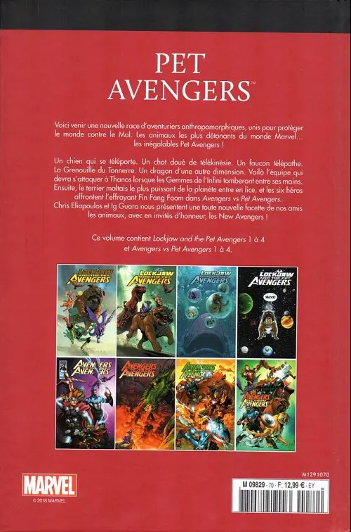 Verso de l'album Le meilleur des Super-Héros Marvel Tome 70 Pet avengers