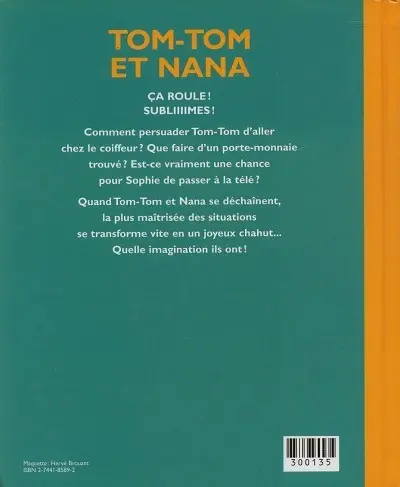 Verso de l'album Tom-Tom et Nana Double Album Tome 16 Ça roule ! / Subliiiimes !