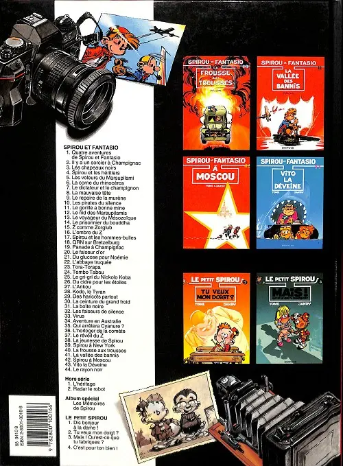 Verso de l'album Spirou et Fantasio Tome 14 Le prisonnier du bouddha