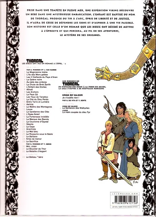 Verso de l'album Thorgal Tome 23 La Cage