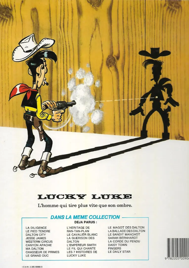 Verso de l'album Lucky Luke Tome 45 L'Empereur Smith