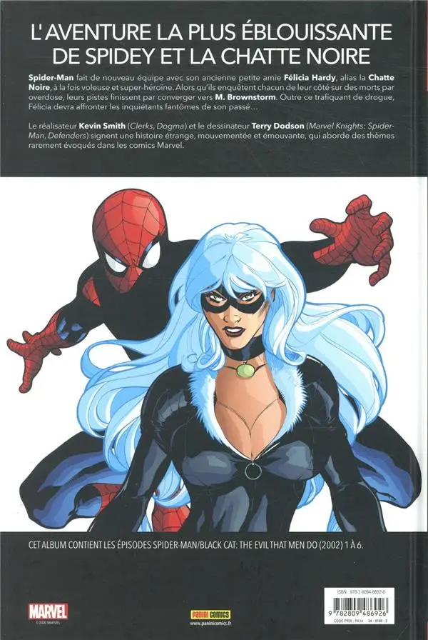 Verso de l'album Spider-Man/Black Cat L'enfer de la violence
