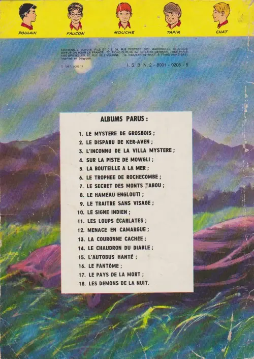 Verso de l'album La Patrouille des Castors Tome 15 L'autobus Hanté