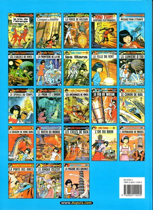 Verso de l'album Yoko Tsuno Tome 14 Le feu de Wotan
