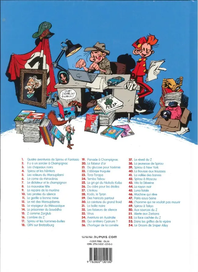 Verso de l'album Spirou et Fantasio Tome 16 L'ombre du Z