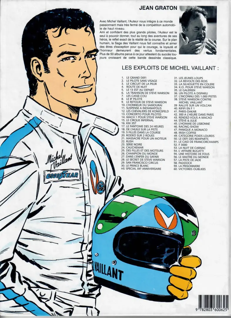 Verso de l'album Michel Vaillant Tome 19 5 filles dans la course !