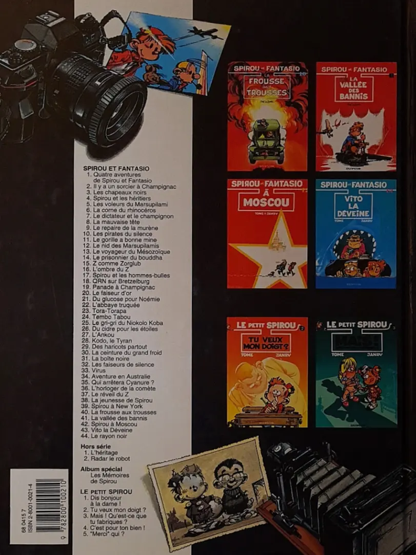 Verso de l'album Spirou et Fantasio Tome 19 Panache à Champignac
