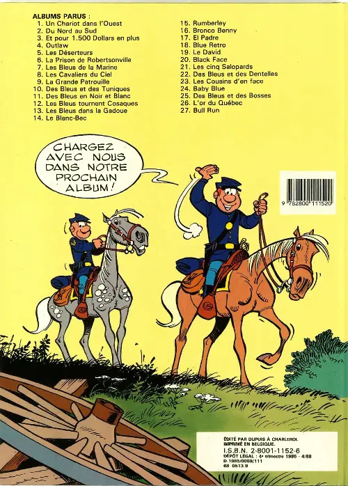 Verso de l'album Les Tuniques Bleues Tome 23 Les Cousins d'en face