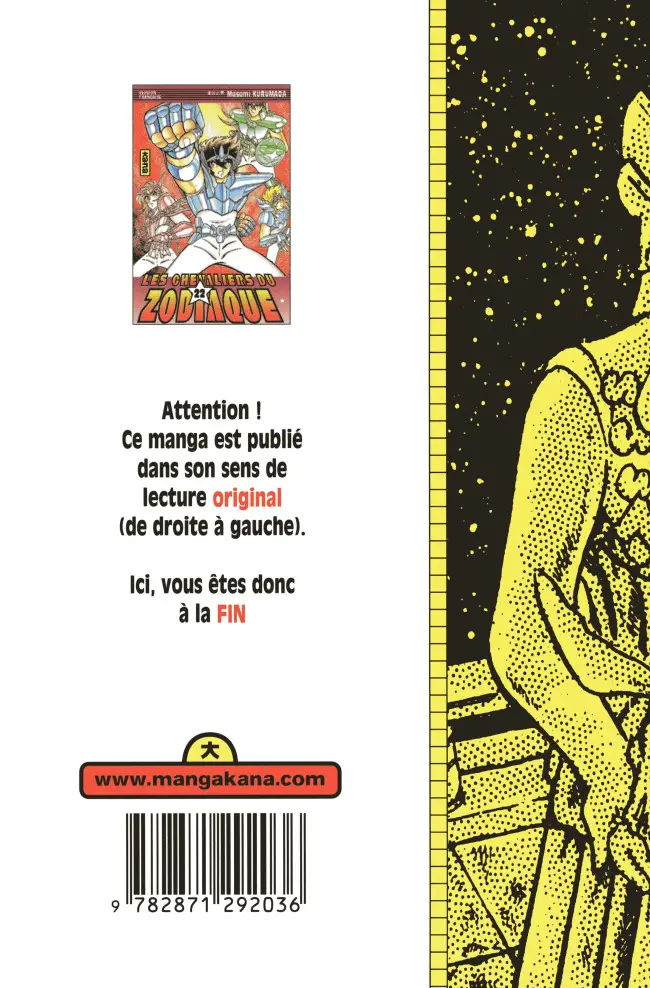 Verso de l'album Saint Seiya - Les Chevaliers du Zodiaque 22 Que s'éveille le 8e sens !!