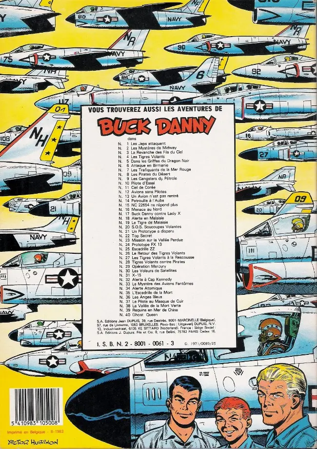 Verso de l'album Buck Danny Tome 24 Prototype FX-13