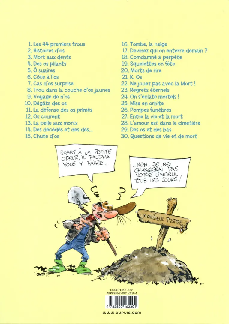 Verso de l'album Pierre Tombal Tome 4 Des os pilants