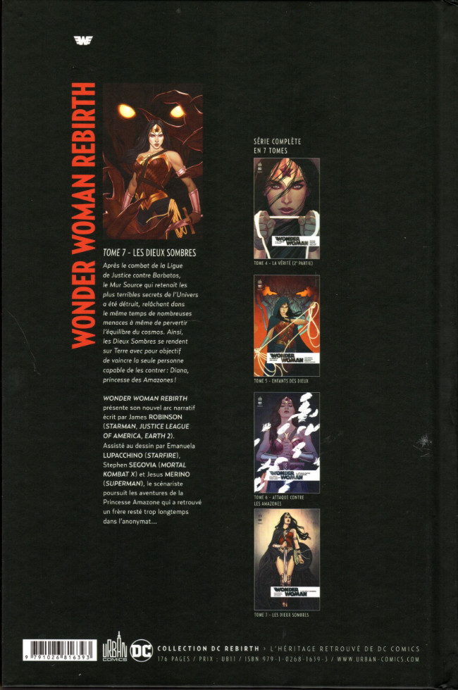 Verso de l'album Wonder Woman Rebirth Tome 7 Les Dieux sombres