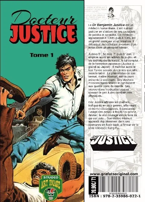 Verso de l'album Docteur Justice 1 Intégrale