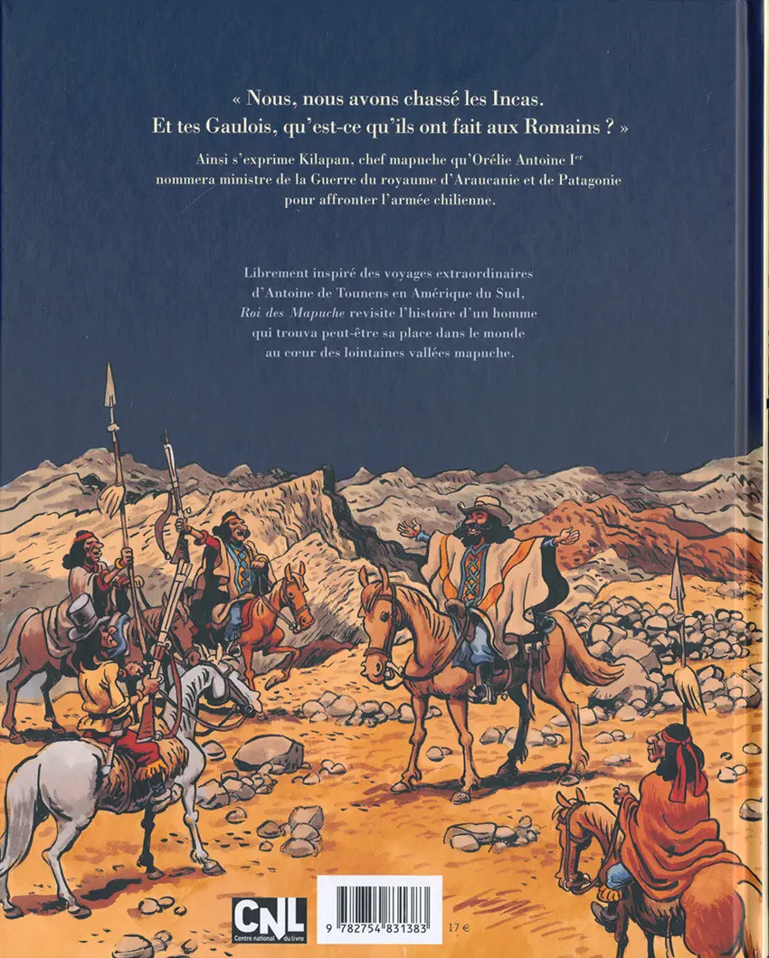 Verso de l'album Roi des Mapuche Tome 2 Au royaume de Wallmapu
