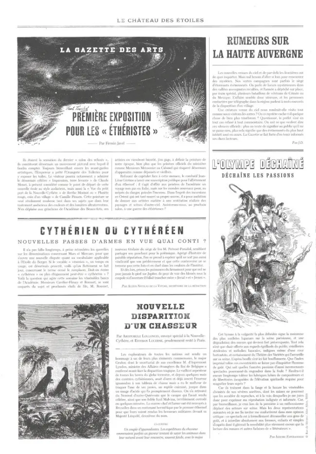 Verso de l'album Le Château des étoiles Le Château des Etoiles - Gazette N° 13 Terres interdites, suivi de Les chimères de Vénus 1/5
