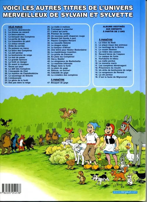 Verso de l'album Sylvain et Sylvette Tome 38 En piste les Compères