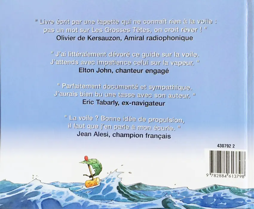 Verso de l'album de A à Z La Voile illustrée de A à Z
