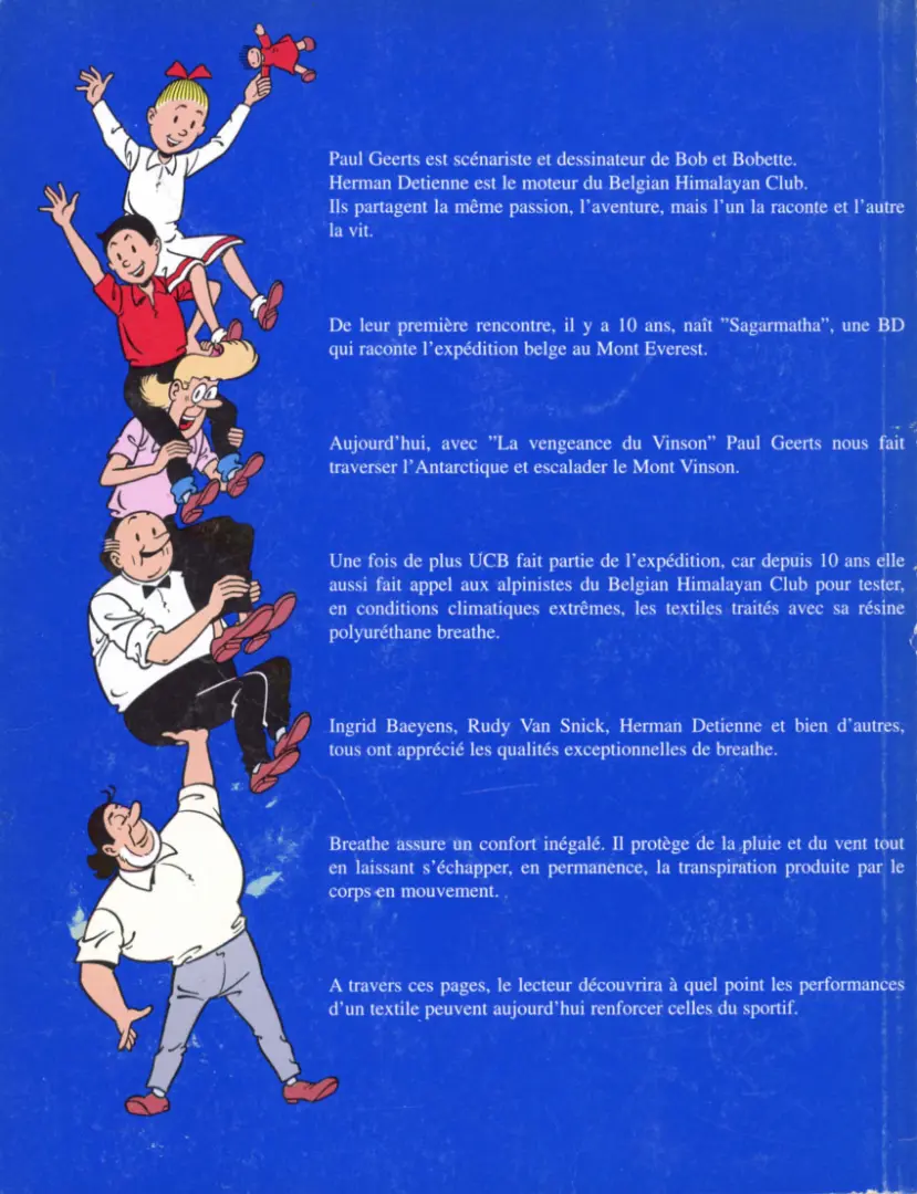 Verso de l'album Bob et Bobette (Publicitaire) La vengeance du vinson