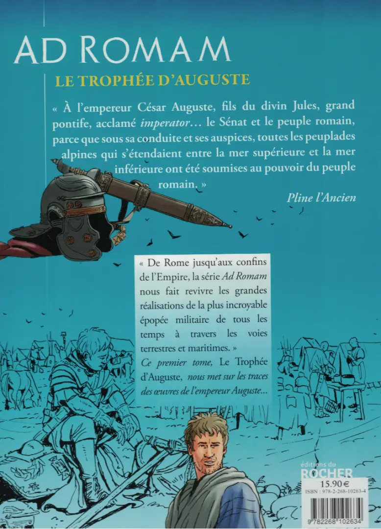 Verso de l'album Ad Romam Tome 1 Le trophée d'Auguste