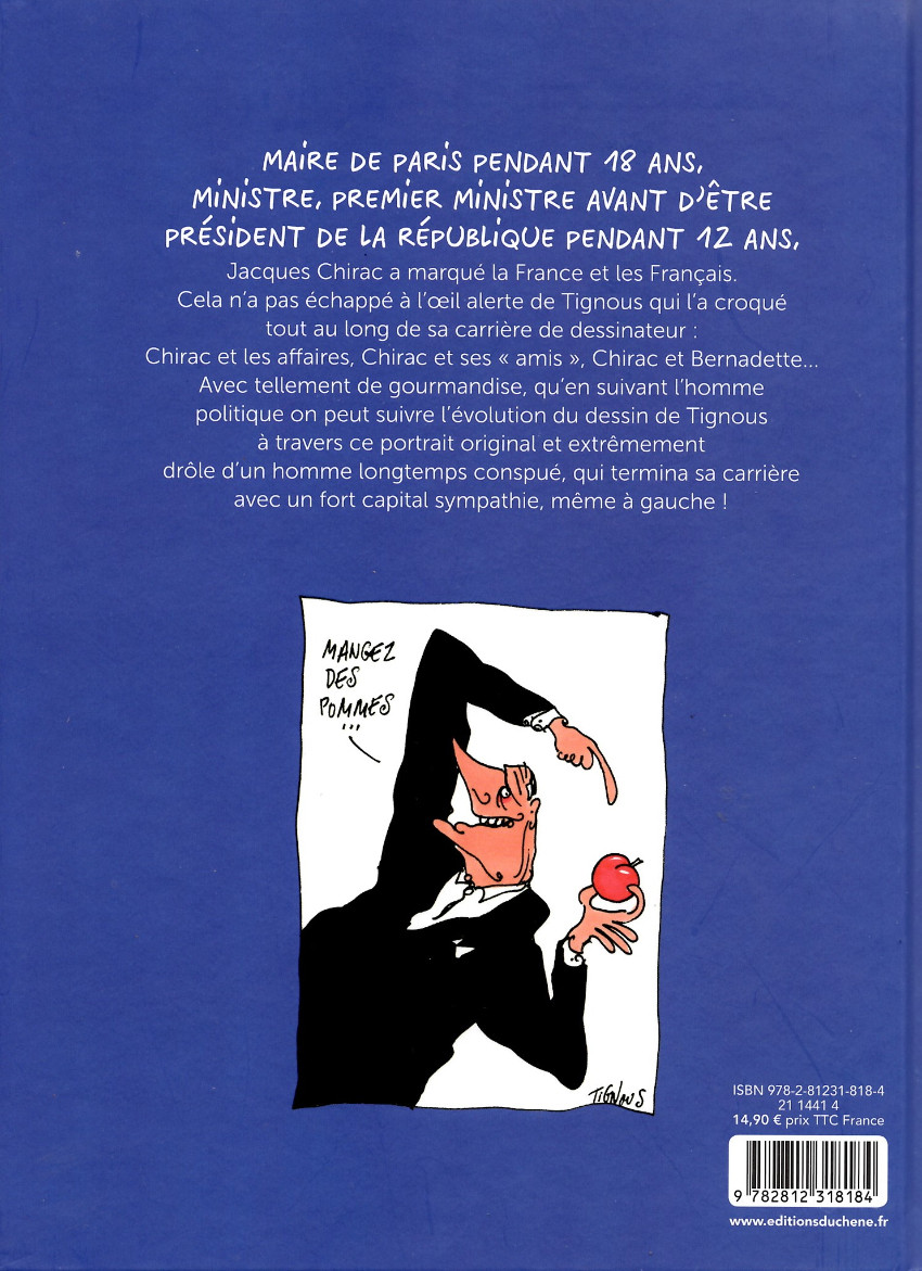 Verso de l'album Chirac